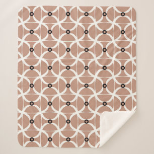 Cobertor Sherpa Linhas brancas onduladas: padrão sem costura abstr