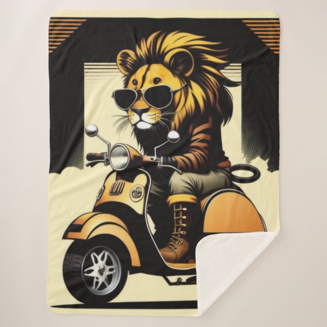Cobertor Sherpa Lion Sherpa Blanket (Frente)
