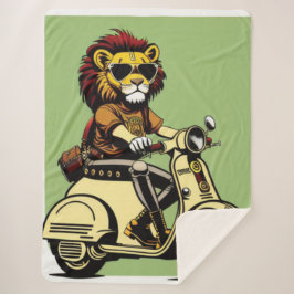 Cobertor Sherpa Lion Sherpa Blanket