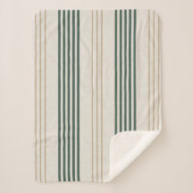 Listra de Ticking Verde Moderno Textura de Linho