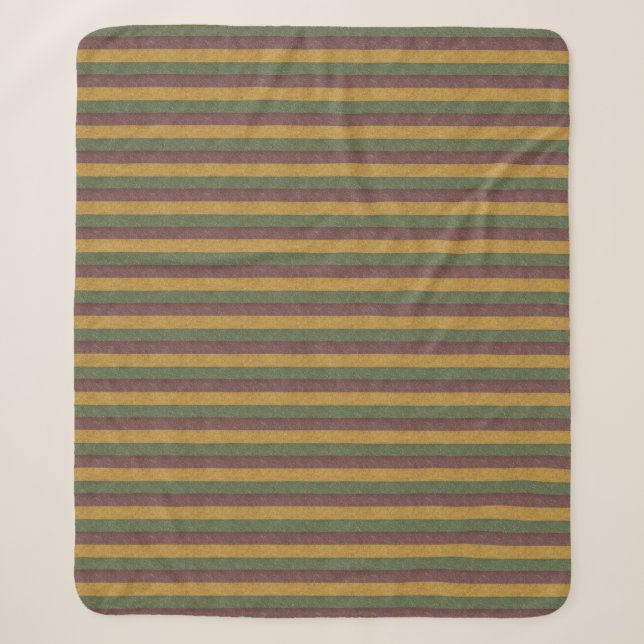 Cobertor Sherpa Listrado Carnaval Vintage (Frente)