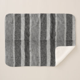 Cobertor Sherpa listras brancas e pretas de malha retrô