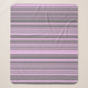 Cobertor Sherpa Listras Cinza Roxo