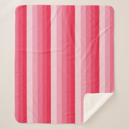 Cobertor Sherpa Listras de ouro em tons de vermelho a rosa