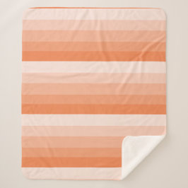 Cobertor Sherpa Listras de ouro em tons laranja
