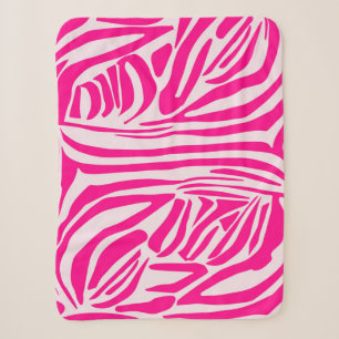 Cobertor Sherpa Listras de zebra rosa