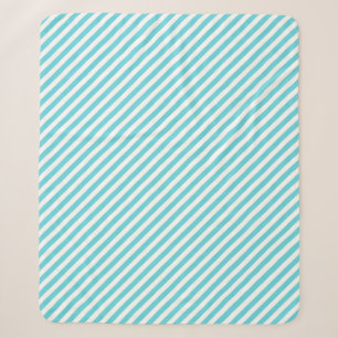 Cobertor Sherpa Listras diagonais clássicas em azul e branco