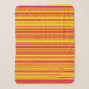 Cobertor Sherpa Listras Laranja Vermelho Amarelo