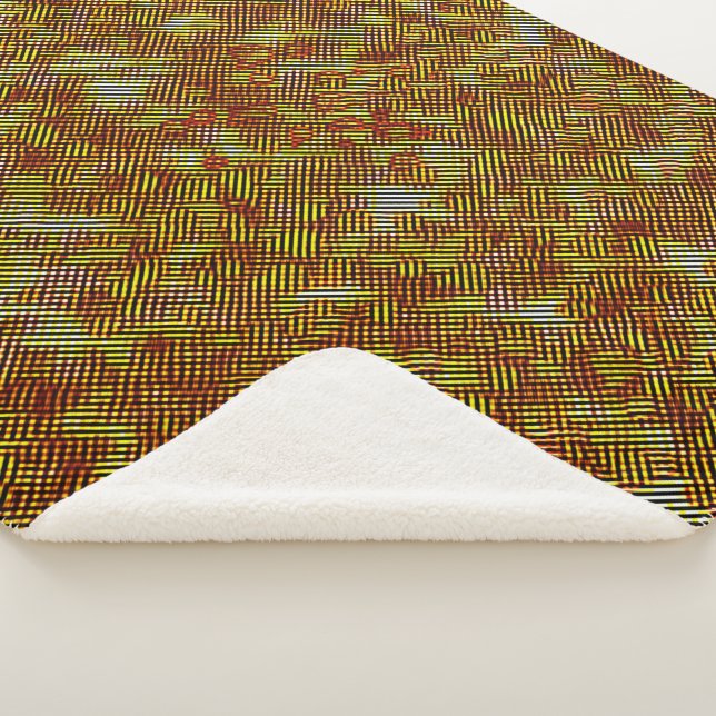 Cobertor Sherpa Listras queimadas e xadrez manchado (3/4)