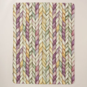 Cobertor Sherpa Listras Tecido Roxo Amarelo Creme Verde