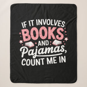 Cobertor Sherpa Livro & Pijamas Livro Humorístico Amante da Leitur