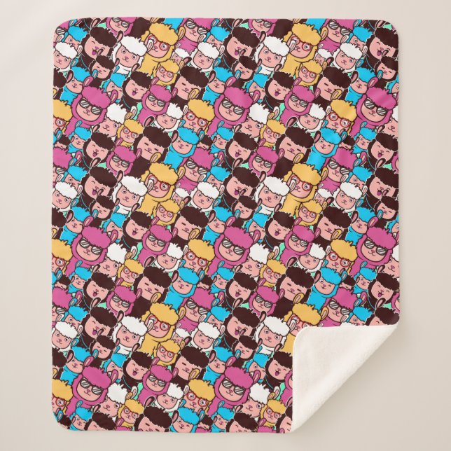 Cobertor Sherpa Llamas Sherpa Blanket (Frente)