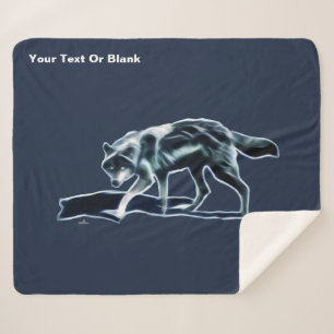 Cobertor Sherpa Lobo Escuro