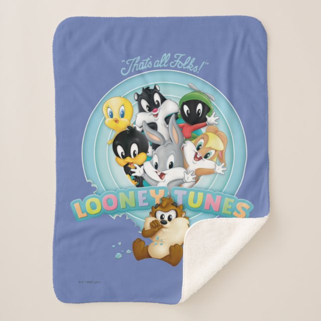 Cobertor Sherpa Logo Baby LOONEY TUNS™ | É tudo pessoal (Frente)