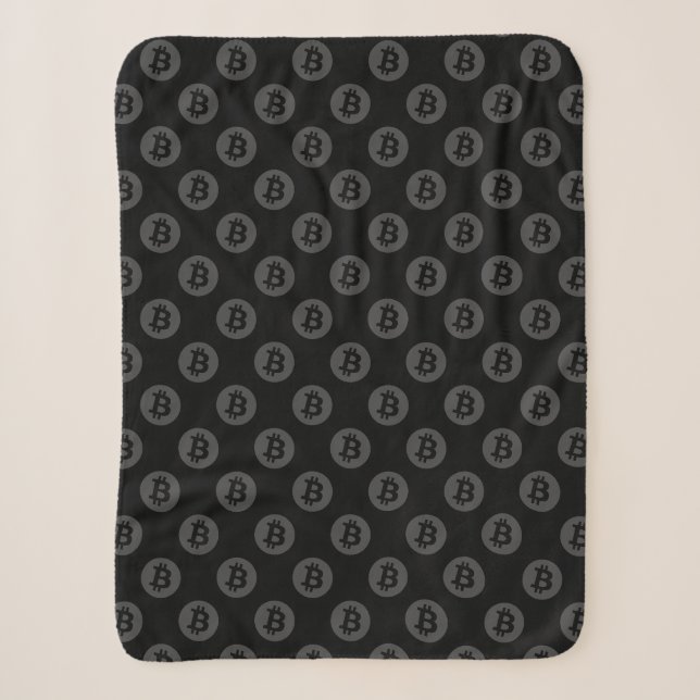 Cobertor Sherpa Logotipo do Bitcoin (Frente)