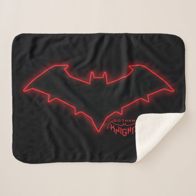 Cobertor Sherpa Logotipo do Gotham Knights Red Hood (Frente (Horizontal))