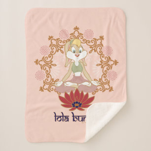 Cobertor Sherpa Lola Bunny Yoga Lotus Pose