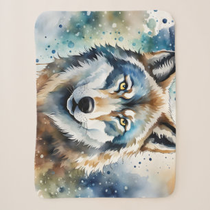 Cobertor Sherpa Lone Wolf