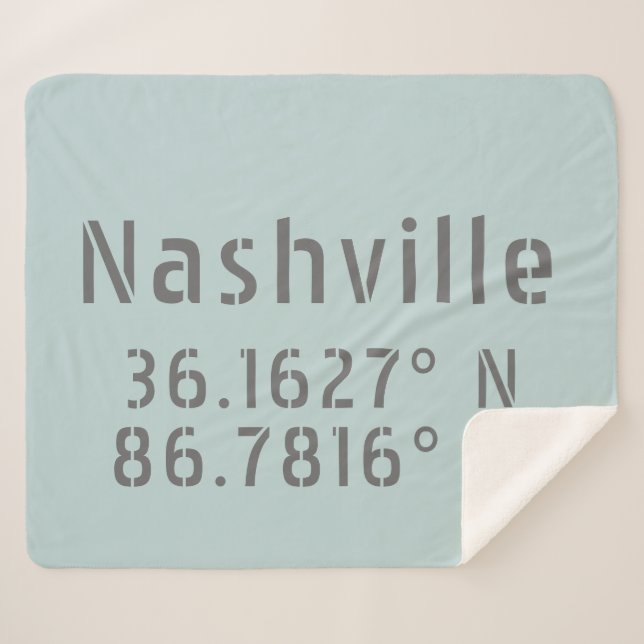 Cobertor Sherpa Longitude do Latitude Nashville (Frente (Horizontal))