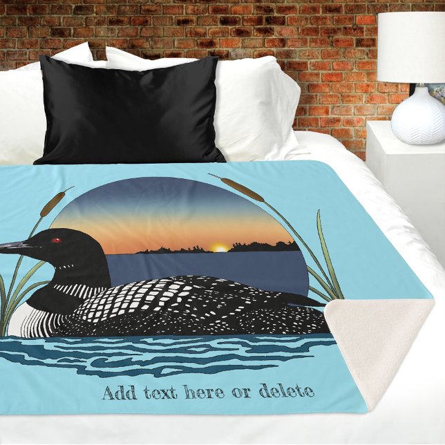 Cobertor Sherpa Loon Sunset Blue (Criador carregado)