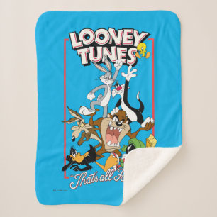 Cobertor Sherpa LOONEY TUNES™ "ISSO É TUDO PESSOAL!™" - Pilha de g