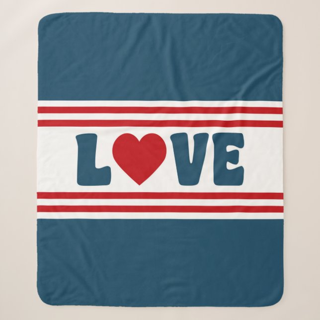 Cobertor Sherpa Love design (Frente)