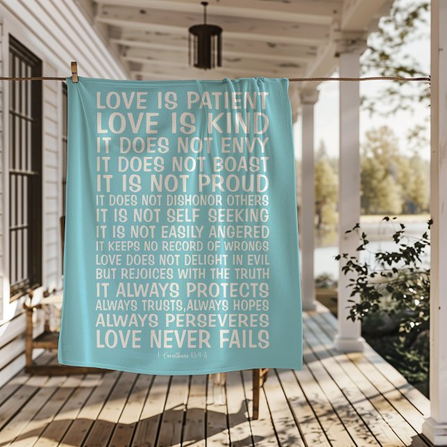 Cobertor Sherpa Love Never Fails Sherpa Blanket (Criador carregado)
