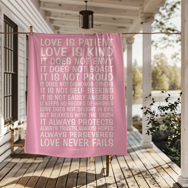Cobertor Sherpa Love Never Fails Sherpa Blanket (Criador carregado)