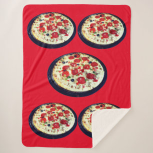 Cobertor Sherpa Love Pizza Sherpa Blanket