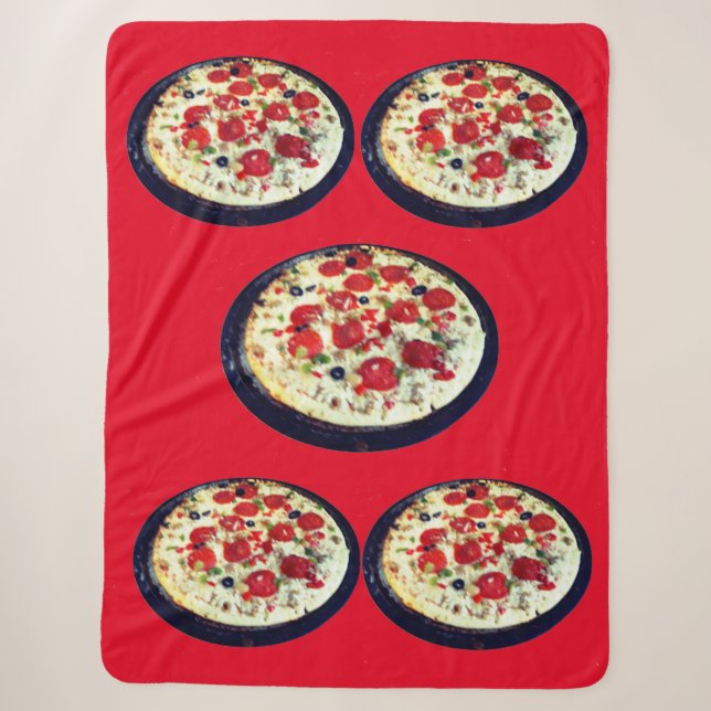 Cobertor Sherpa Love Pizza Sherpa Blanket (Frente)