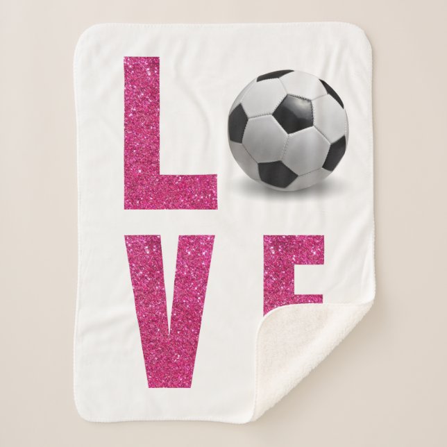 Cobertor Sherpa Love Soccer (Frente)