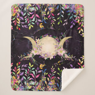 Cobertor Sherpa Lua tripla - Deusa tripla - Cores d'água