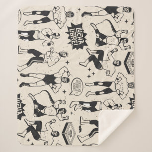 Cobertor Sherpa Lucha Libre: Padrão mexicano de lutador