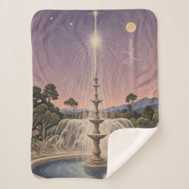 Cobertor Sherpa Lullaby Personalizado da Fonte de lavandas