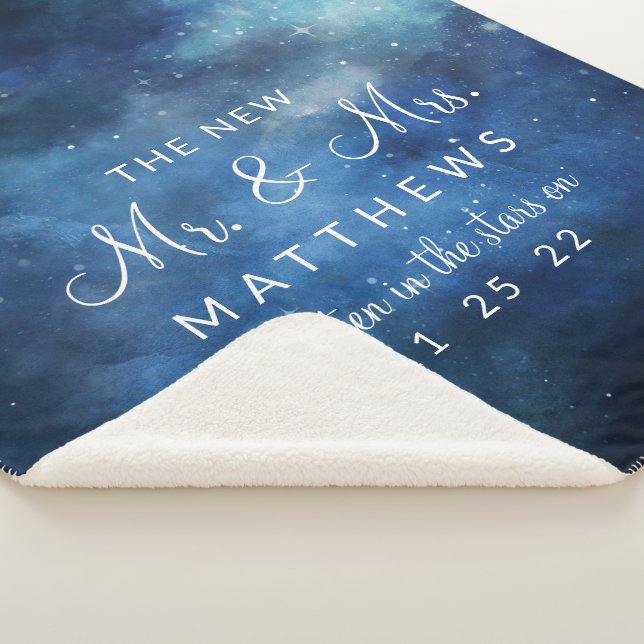 Cobertor Sherpa Lunar Sky Full Moon Novo Sr. & Sra. Newlyweds (3/4)