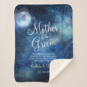 Cobertor Sherpa Lunar Sky Moon para a Mãe da Cotação do Groom
