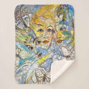 Cobertor Sherpa Lunis, Infinity Dots by After Francis Picabia