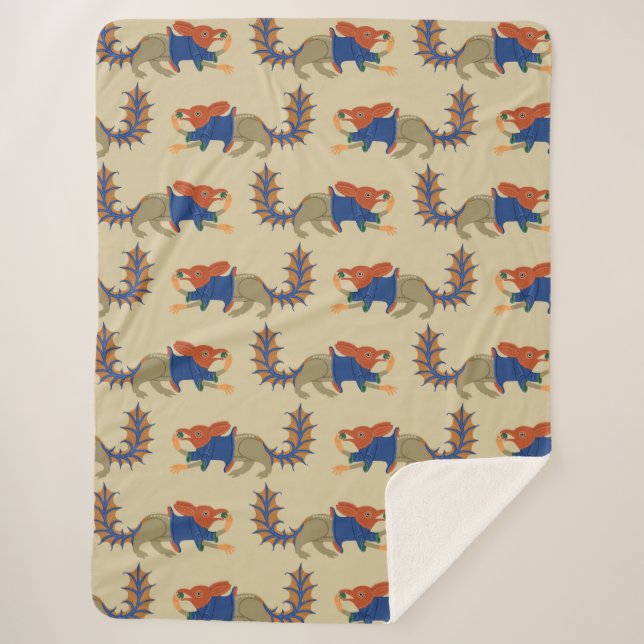 Cobertor Sherpa Luttrell Psalter "Esquilo" Sherpa Blanket (Frente)