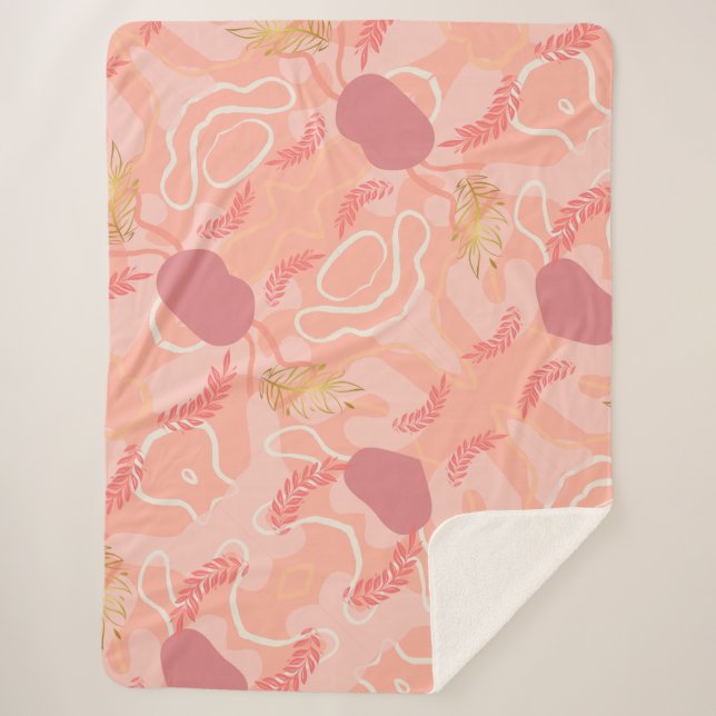 Cobertor Sherpa Luxe romantinc peach fuzz baby girl (Frente)