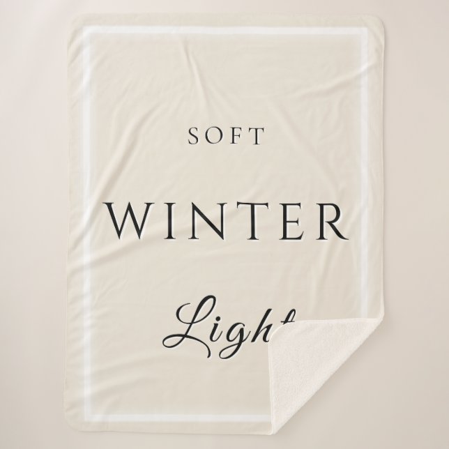 Cobertor Sherpa Luz de inverno suave (Frente)