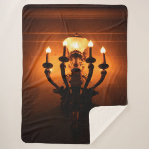 Cobertor Sherpa Luz de parede antiga