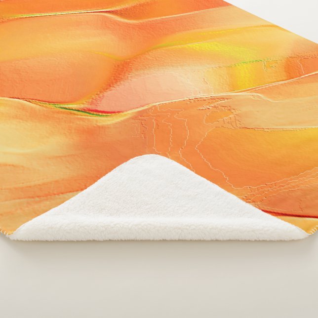 Cobertor Sherpa Luz esculpida em amarelo e em laranja (3/4)