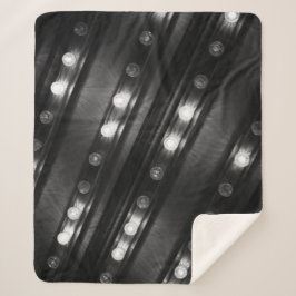 Cobertor Sherpa Luzes de brilho preto e branco