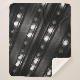 Cobertor Sherpa Luzes de brilho preto e branco