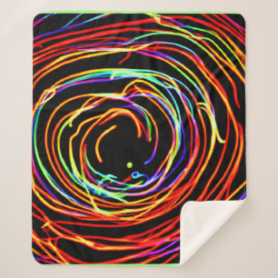 Cobertor Sherpa Luzes de espiral brilham