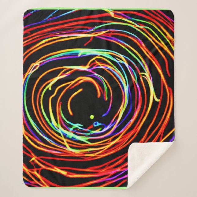 Cobertor Sherpa Luzes de espiral brilham (Frente)