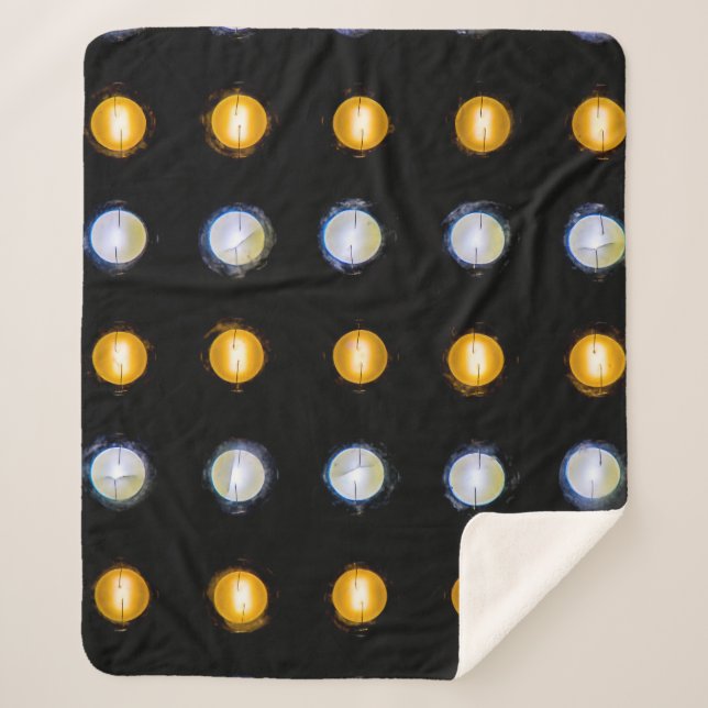 Cobertor Sherpa Luzes LED, fundo de abstrato de encerramento. (Frente)