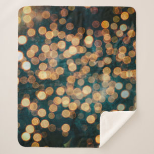 Cobertor Sherpa luzes no fundo abstratas, fundo, preto, desfocado