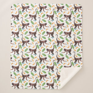 Cobertor Sherpa Macacos Doentes Fazendo Malabarismo Com Bananas