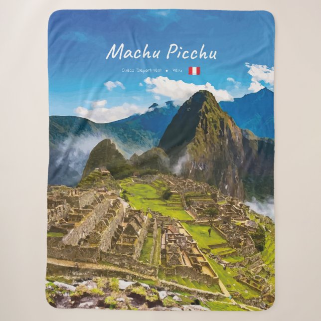 Cobertor Sherpa Machu Picchu, Peru - Ruínas da Cidadela Inca (Frente)
